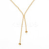 2MM Brass Textured Ball Chain Necklace Making KK-N258-21G-3