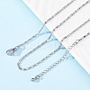Brass Oval Link Chain Necklaces for Women NJEW-D302-10P-1