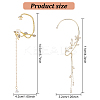 ANATTASOUL 4Pcs 4 Style Crystal Rhinestone Flower Cuff Earrings with Enamel EJEW-AN0001-61-2
