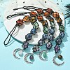 7 Chakra Gemstone Pouch Pendant Decorations HJEW-JM01239-5
