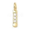 Brass Micro Pave Clear Cubic Zirconia Pendants KK-I476-01G-I-1