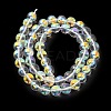 Transparent Electroplate Glass Beads Strands GLAA-T032-T8mm-C18-2
