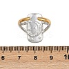 304 Stainless Steel Double Color Cuff Rings RJEW-S635-01GP-04-5