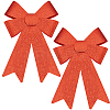 Christmas PVC Glitter Bowknot AJEW-SP0003-72C-01-1