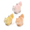 Flocky Opaque Resin Pendants RESI-G112-05-1