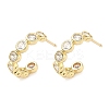 Brass Micro Pave Clear Cubic Zirconia Stud Earrings X-EJEW-G452-07G-4