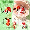 5Pcs 5 Colors Handmade Lampwork Pendants LAMP-CJ0003-05-2