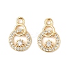 Brass Micro Pave Cubic Zirconia Pendants KK-R219-22G-1