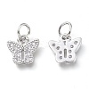 Brass Micro Pave Clear Cubic Zirconia Pendants KK-P188-N01-P-2