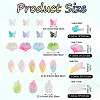 100Pcs 20 Styles Two Tone Transparent Spray Painted Glass Pendants GLAA-TA0002-07-4