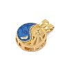 Brass Micro Pave Cubic Zirconia Pendants KK-R100-04G-2