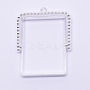 Alloy Open Back Bezel Pendants LS-PALLOY-WH0071-59S-RS-1