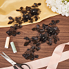 3D Flower Polyester Embroidery Sew on Appliques PATC-WH0012-33A-4