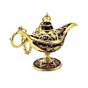 Alloy Enamel Tea Pot Home Display Decoration DJEW-Z010-01G-05-2