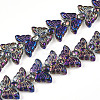 Electroplate Glass Beads Strands EGLA-N012-04A-1