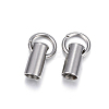 201 Stainless Steel Cord Ends X-STAS-E120-02-3.5mm-1