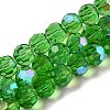 Electroplate Transparent Glass Beads Strands LS-EGLA-A035-T8mm-L11-1