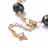 Natural Cultured Freshwater Pearl Beads Link Bracelets BJEW-JB04818-02-3