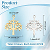 Unicraftale 16Pcs 2 Colors Ion Plating(IP) 304 Stainless Steel Pendants STAS-UN0048-10-3