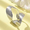 304 Stainless Steel Open Cuff Ring for Women RJEW-M025-03P-1