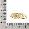 Heart Brass Micro Pave Clear Cubic Zirconia Connector Charmss KK-CJC0013-14A-G-RS-3