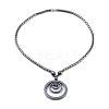 Non-Magnetic Synthetic Hematite Necklaces for Men NJEW-E107-01-2