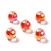 Two Tone UV Plating Rainbow Iridescent Acrylic Beads TACR-D010-03A-08-1