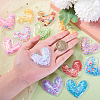 50pcs Heart PVC & Plastic Sequin Shaker Cabochons KY-CJ0001-45-4