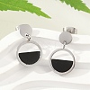 304 Stainless Steel Plastic Dangle Stud Earrings EJEW-Z089-16P-2