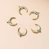 Bohemia Style Synthetic Turquoise Moon Charms LS-BOHO-PW0001-060A-01-1