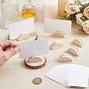 30Pcs Half Round Wood Name Card Holder AJEW-NB0009-27B-3