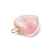 3Pcs 3 Styles Opalite & Cherry Quartz Glass & Natural Rose Quartz Pendants PALLOY-JF04933-5
