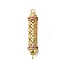 Rack Plating Brass Micro Pave Cubic Zirconia Hollow Column Links Connector Charms ZIRC-F142-50B-G02-1