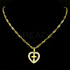 201 Stainless Steel Singapore Chain Necklaces NJEW-C042-11G-1