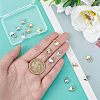 16Pcs 4 Style Rack Plating Real 18K Gold Plated Brass Pendants KK-FH0003-96-3