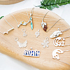 4Pcs 4 Styles 925 Sterling Silver Pendants Sets STER-GO0001-39-6