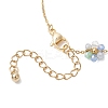 Glass & ABS Plastic Imitation Pearl Beads Link Bracelets BJEW-JB12572-02-5