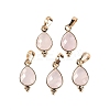 Natural Rose Quartz Faceted Pendans KK-L218-004G-03-1