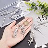 14Pcs 4 Style Alloy Rhinestone Hair Bobby Pins MRMJ-CA0001-36-3