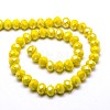 1 Strand Electroplate Opaque Solid Color Crystal Glass Rondelle Beads Strands X-EGLA-F046A-11AB-3