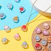 30Pcs 6 Colors Transparent Glass Pendants GLAA-CJ0002-17-5