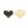 Light Gold Plated Alloy Enamel Pendants ENAM-R136-48D-2