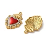 304 Stainless Steel Enamel Pendants LS-STAS-B100-01G-02-2