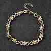 304 Stainless Steel Infinity Link Chain Bracelets for Women BJEW-K226-14B-G-2