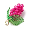 Glass Seed Beaded Grape Pendants PALLOY-MZ00467-01-4