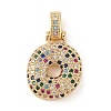 Brass Micro Pave Cubic Zirconia Pendants LS-ZIRC-P121-01G-O-1