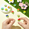 12Pcs 6 Colors Handmade Lampwork Beads LAMP-PA0001-04-4