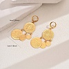Vintage Brass Coin Tassel Hoop Earrings BH8763-4