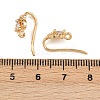 Brass Micro Pave Clear Cubic Zirconia Heart Earring Hooks KK-A274-15G-3