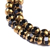 Electroplate Glass Beads Strands X-EGLA-Q128-04A-FP06-3